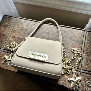 Zac Posen • Eartha Mini Chain Star Charm Crossbody Bag in Beige